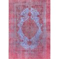 Pasargad 54699 7 ft. 2 in. x 10 ft. 3 in. Vintage Overdye Hand-Knotted Wool RugBlue & Red 54699 7x10